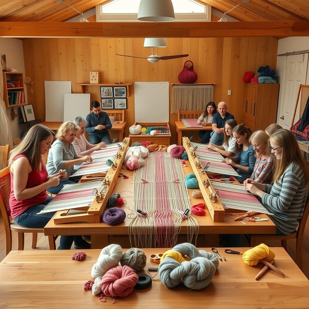 Colorful yarn collection